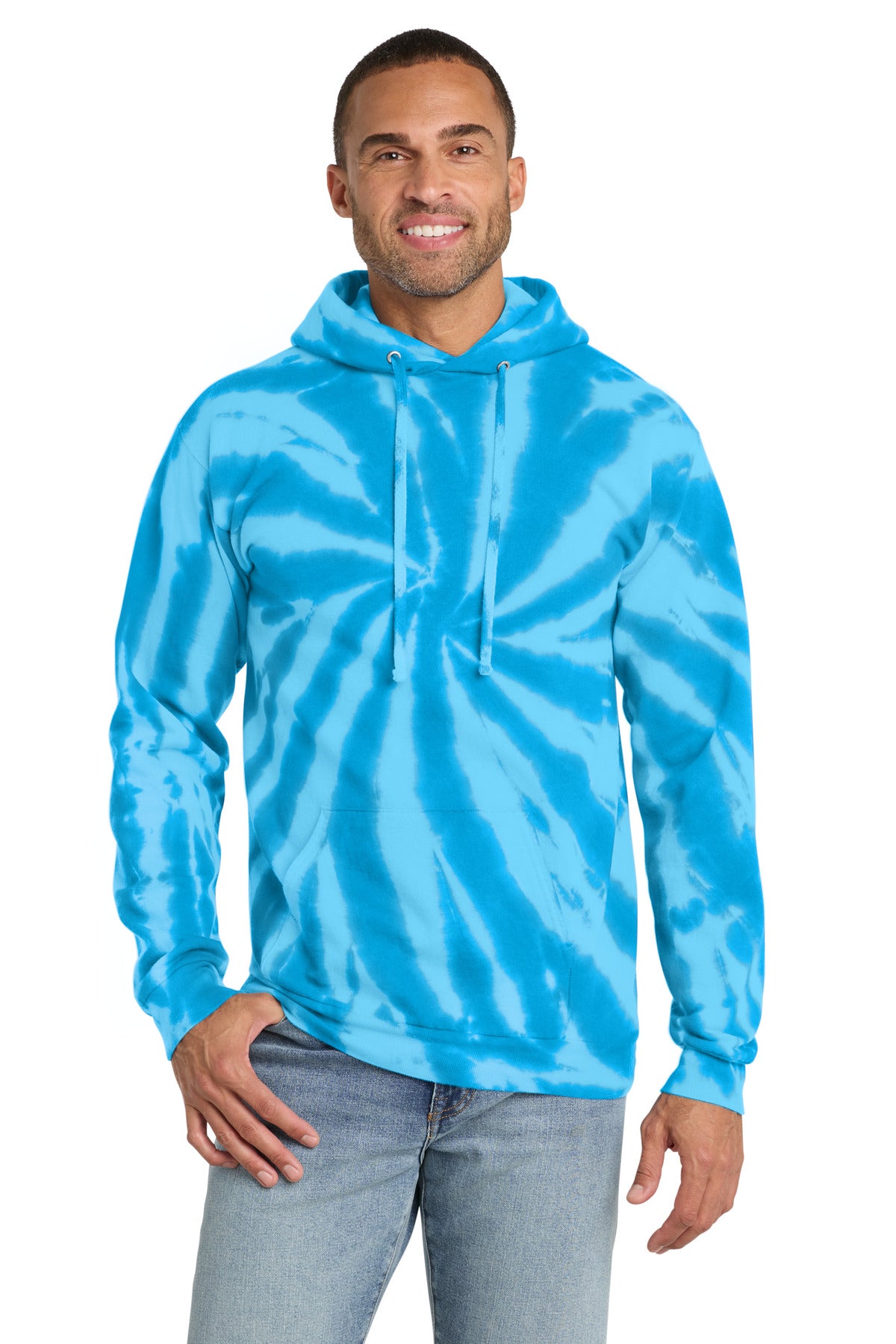 Port & Co ® Tie-Dye Pullover Hooded Sweatshirt. PC146