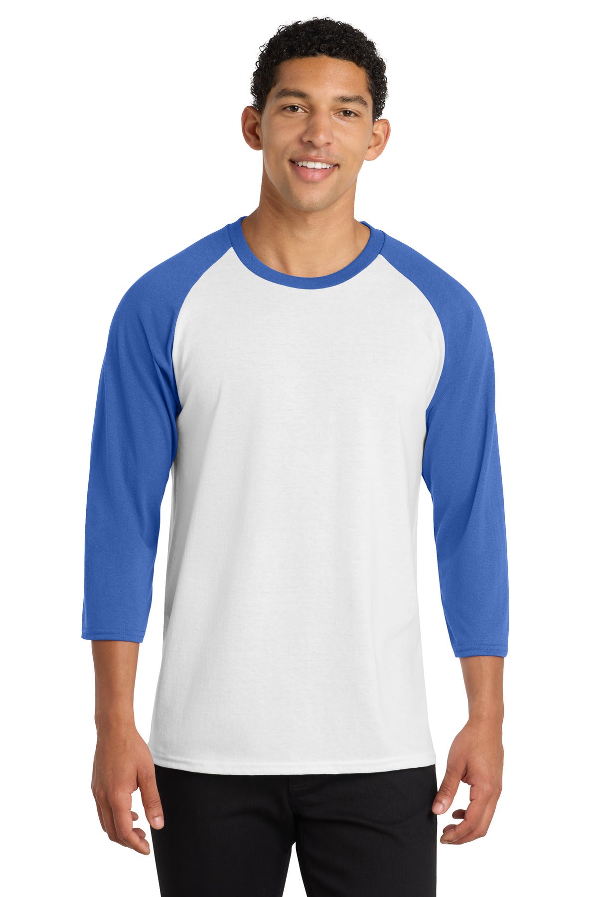 Port & Co ® Core Blend 3/4-Sleeve Raglan Tee. PC55RS