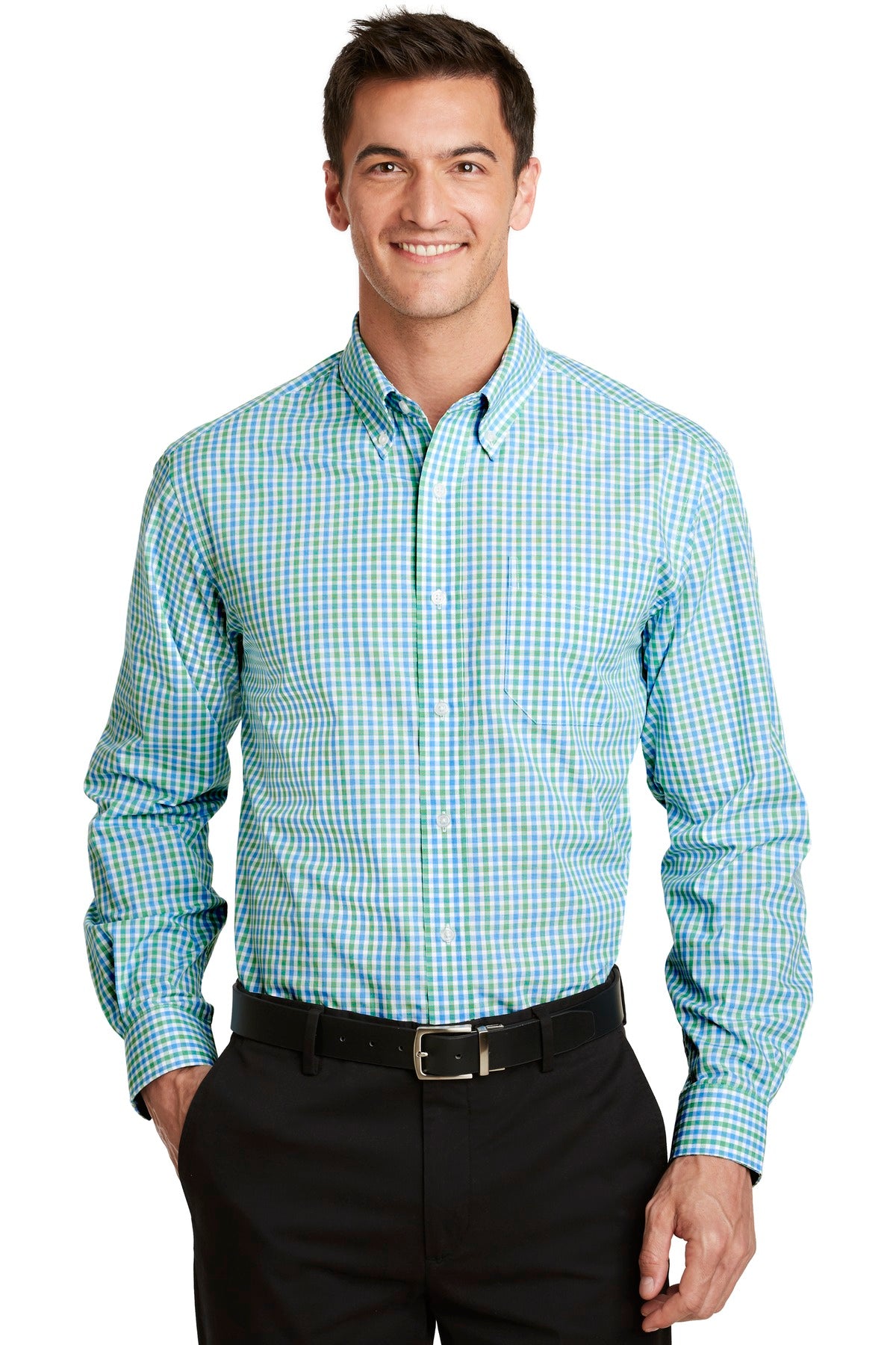 Port Authority ® Long Sleeve Gingham Easy Care Shirt. S654