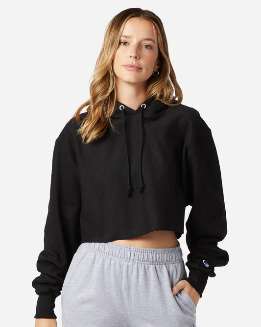 Women's Reverse Weave® Hooded Cropped Sweatshirt