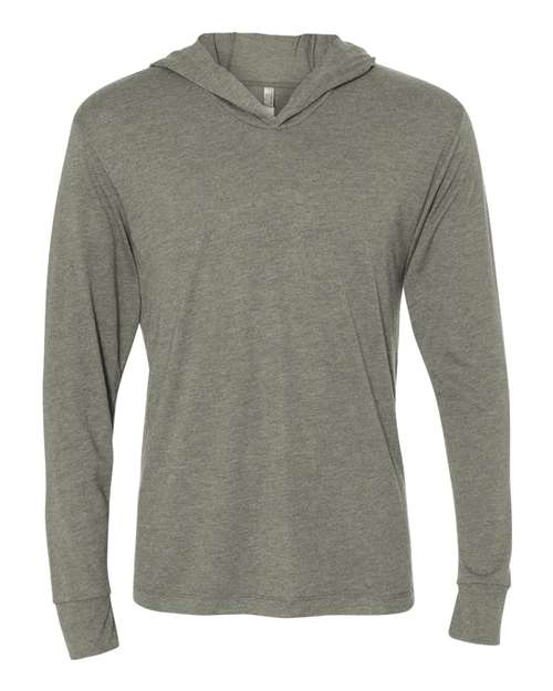 Unisex Triblend Hooded Long Sleeve Pullover Tee