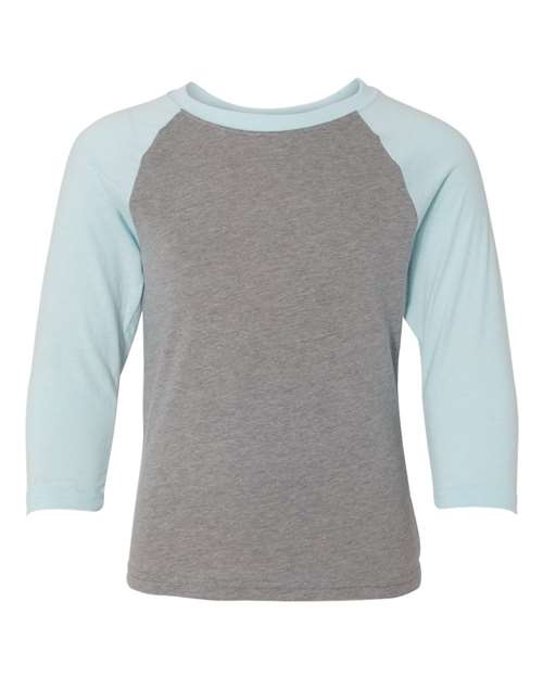 Youth CVC Three-Quarter Sleeve Raglan Tee