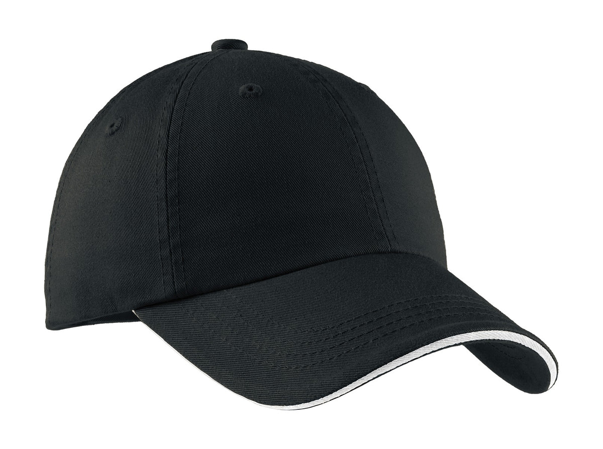 Port Authority ®  Sandwich Bill Cap with Striped Closure.  C830