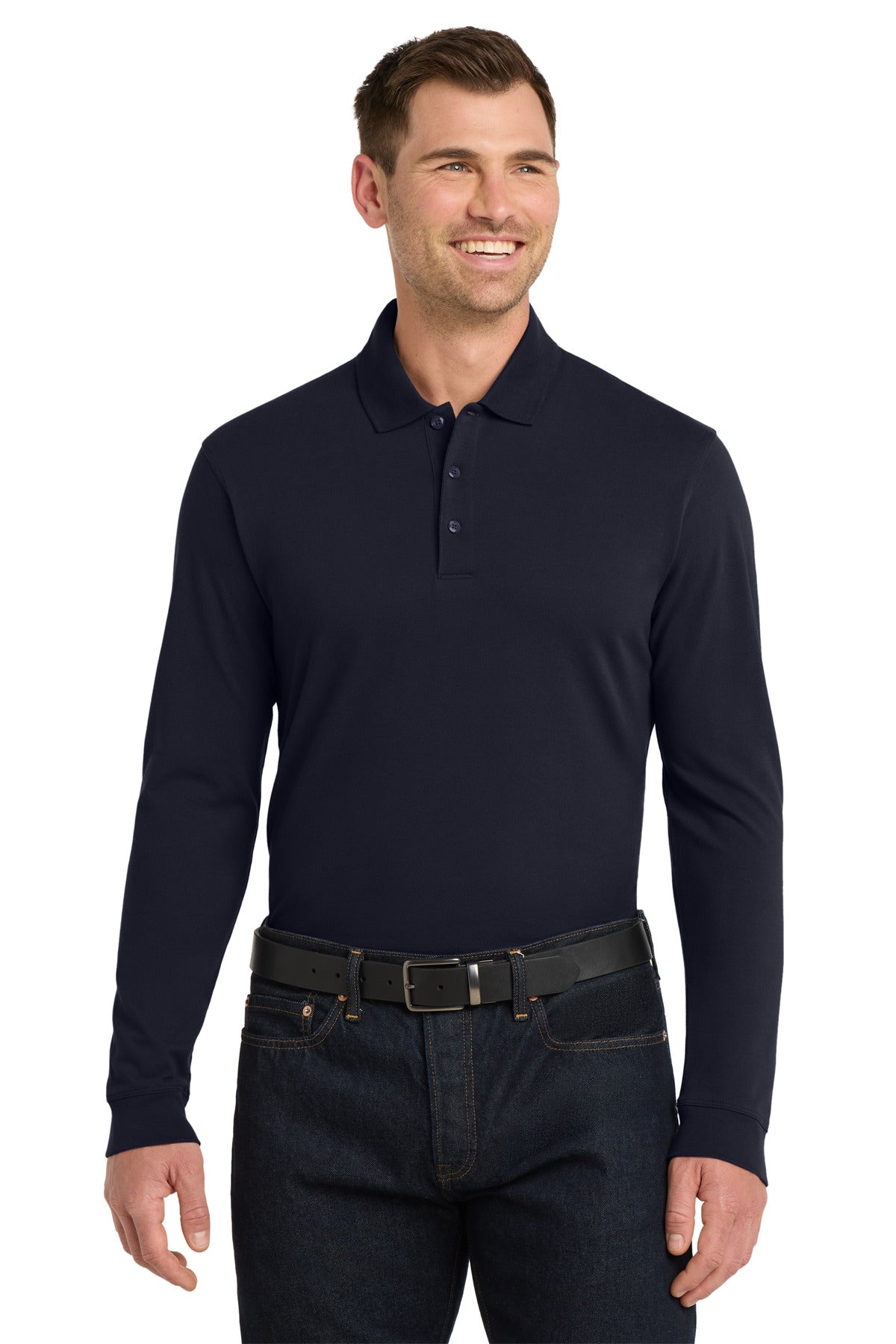 Port Authority ®  EZCotton ®  Long Sleeve Polo. K8000LS