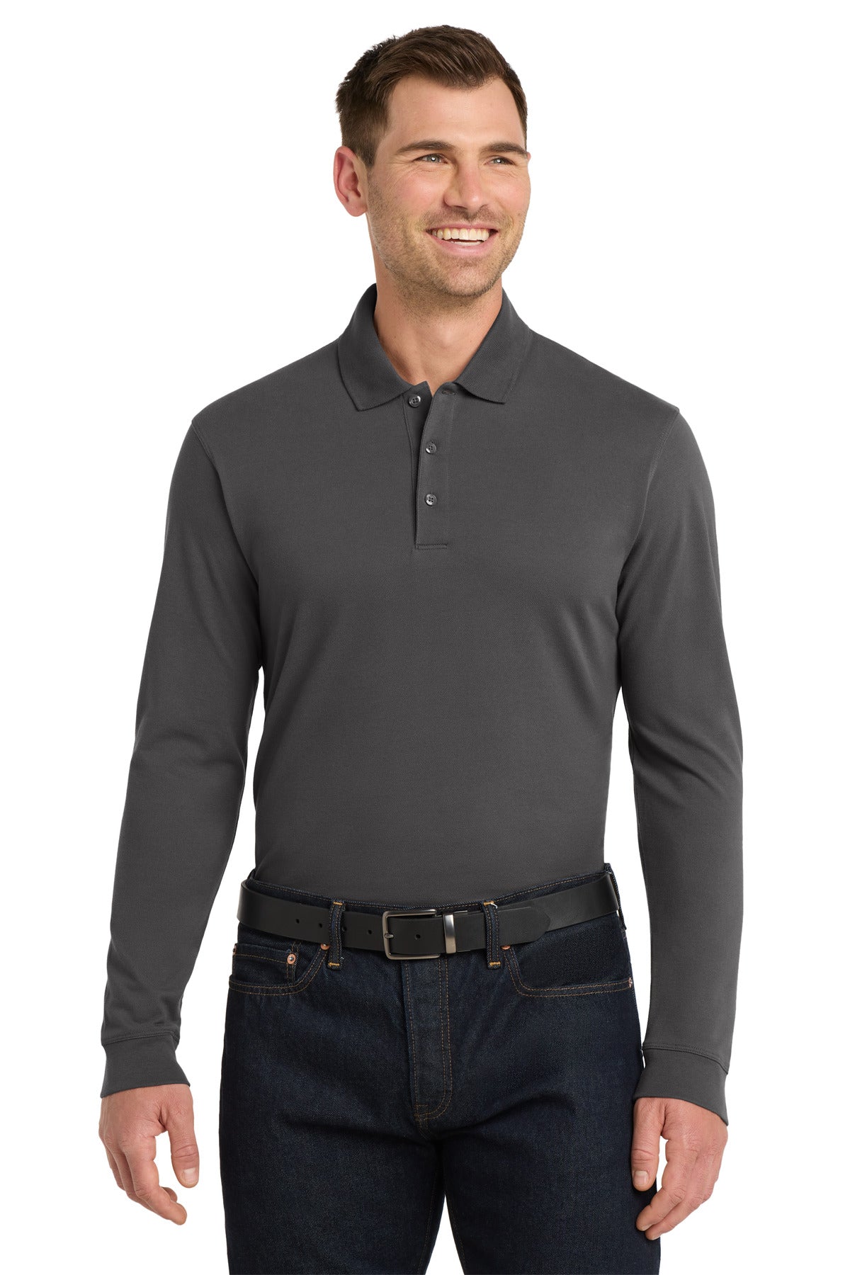 Port Authority ®  EZCotton ®  Long Sleeve Polo. K8000LS