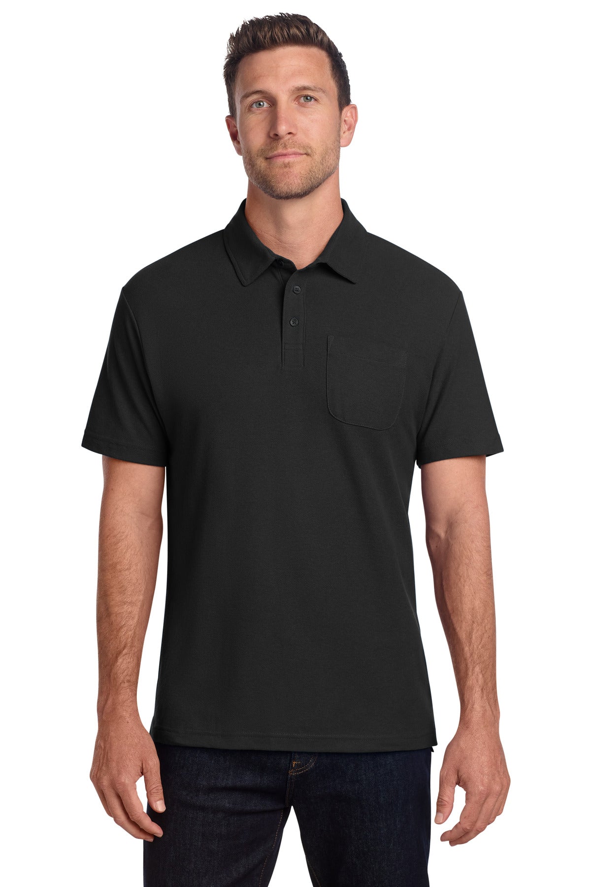 Port Authority ®  C-FREE ®  Cotton Blend Pique Pocket Polo K868