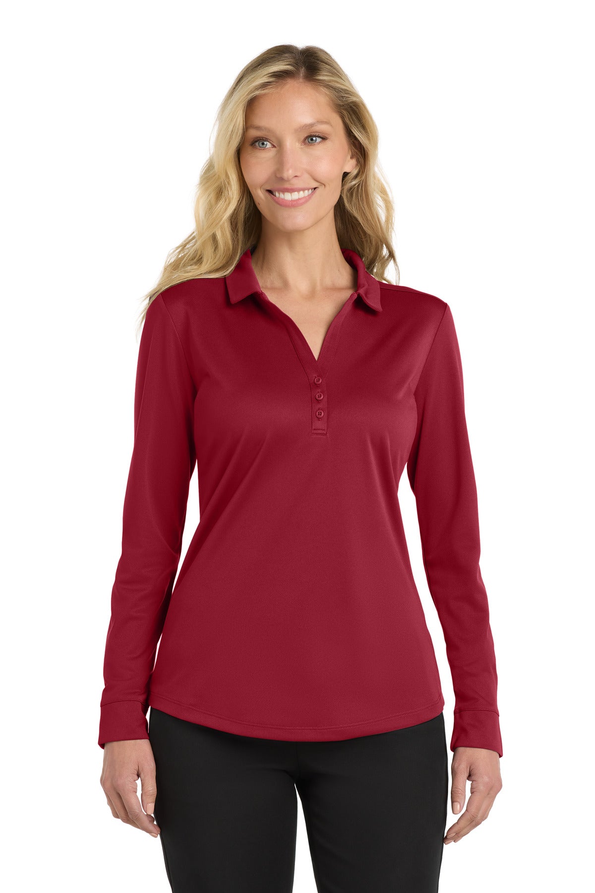 Port Authority  ®  Women's Silk Touch  ™   Performance Long Sleeve Polo. L540LS