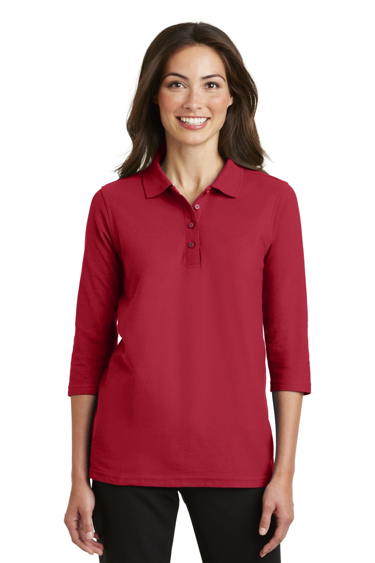 Port Authority ®  Women's Silk Touch™ 3/4-Sleeve Polo. L562