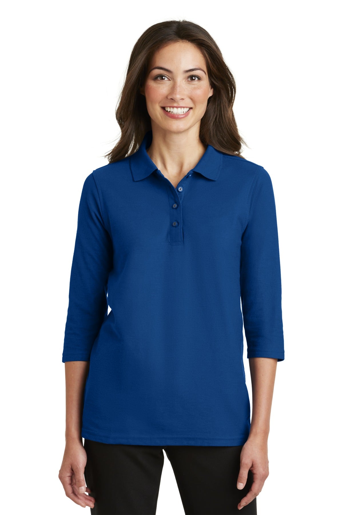 Port Authority ®  Women's Silk Touch™ 3/4-Sleeve Polo. L562
