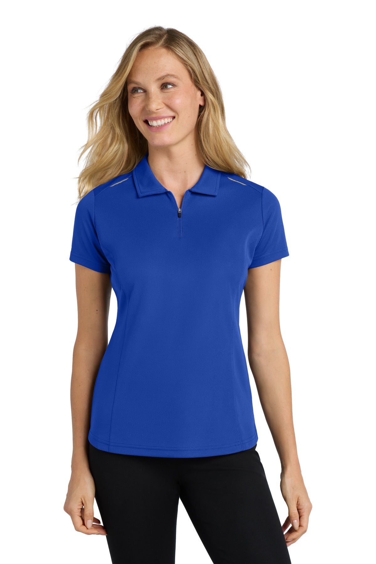 Port Authority ®  Women's Pinpoint Mesh Zip Polo. L580