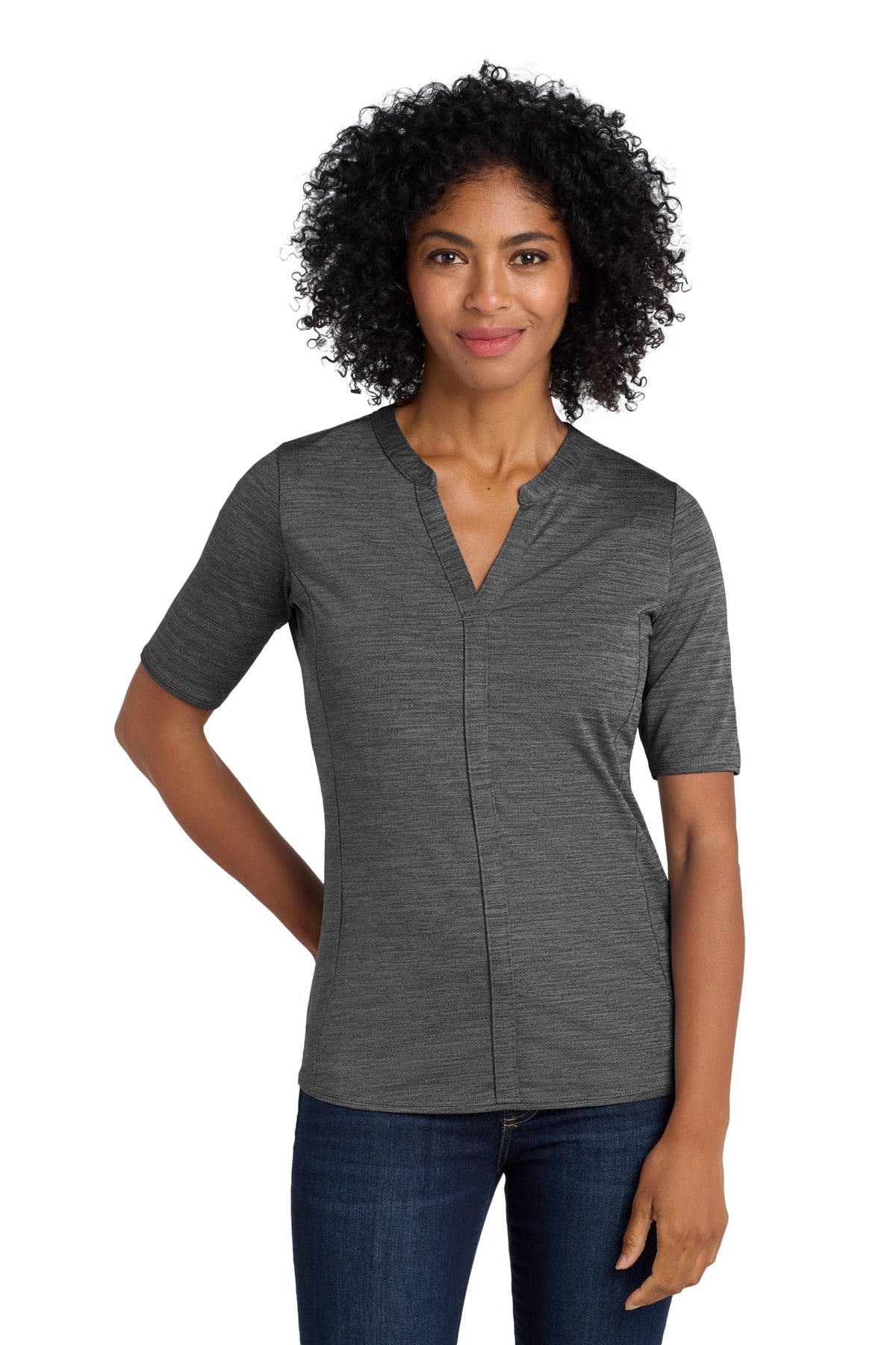 Port Authority  ®  Women's Stretch Heather Open Neck Top  LK583