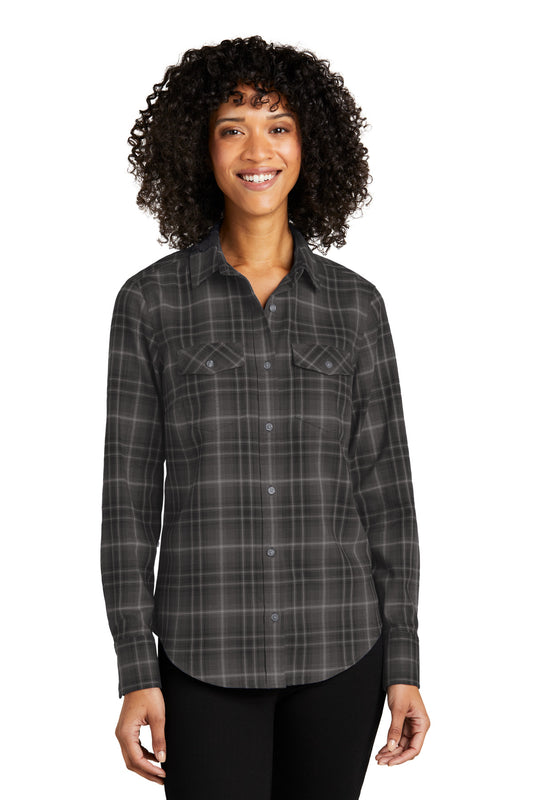 Port Authority ®  Women's Long Sleeve Ombre Plaid Shirt LW672