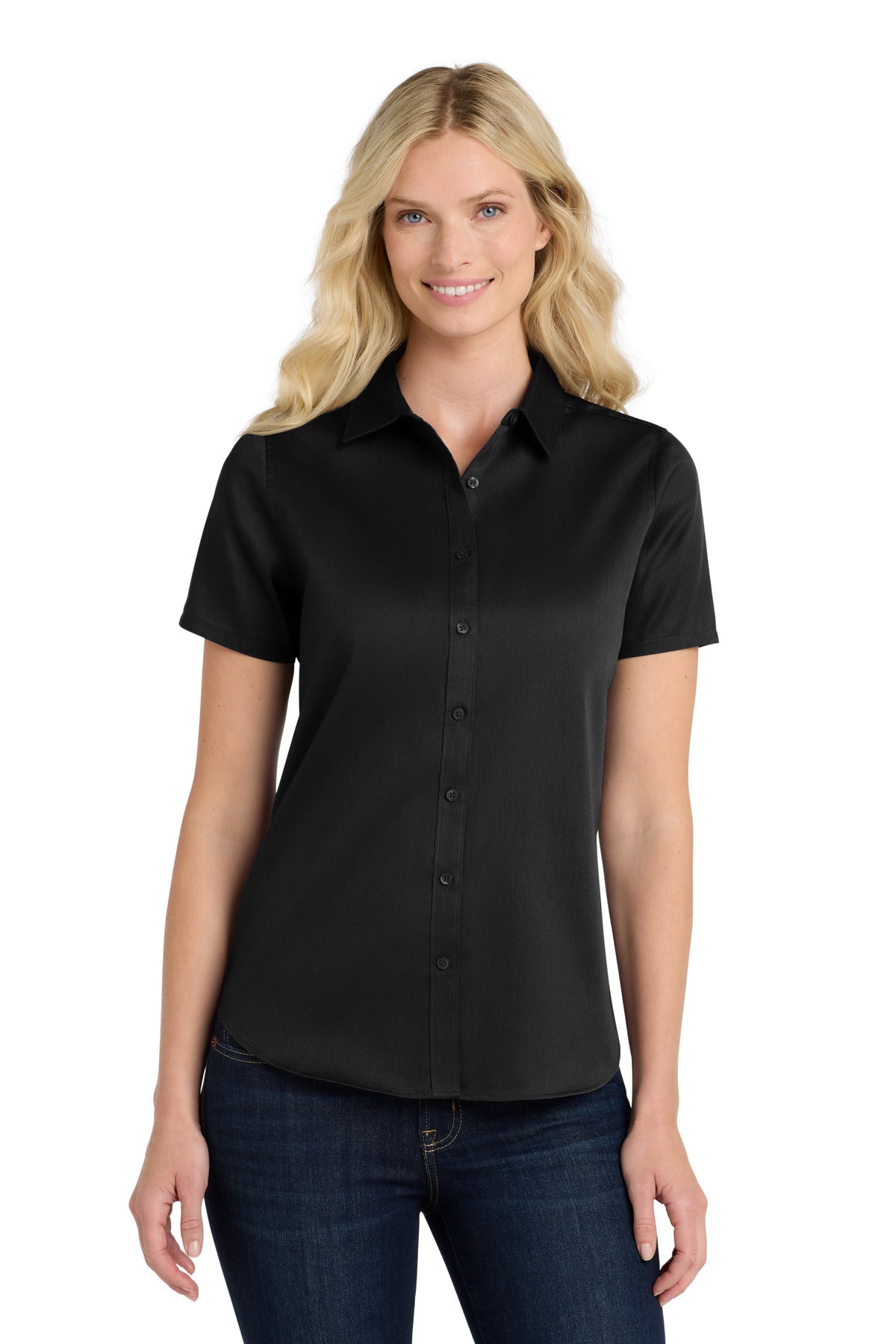 Port Authority ®  Women's Short Sleeve SuperPro React ™ Twill Shirt. LW809