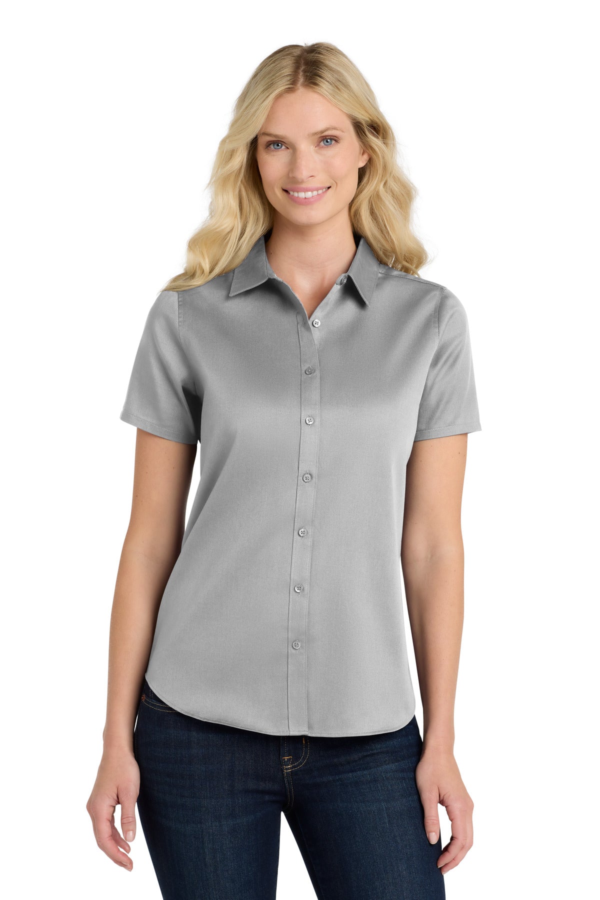 Port Authority ®  Women's Short Sleeve SuperPro React ™ Twill Shirt. LW809