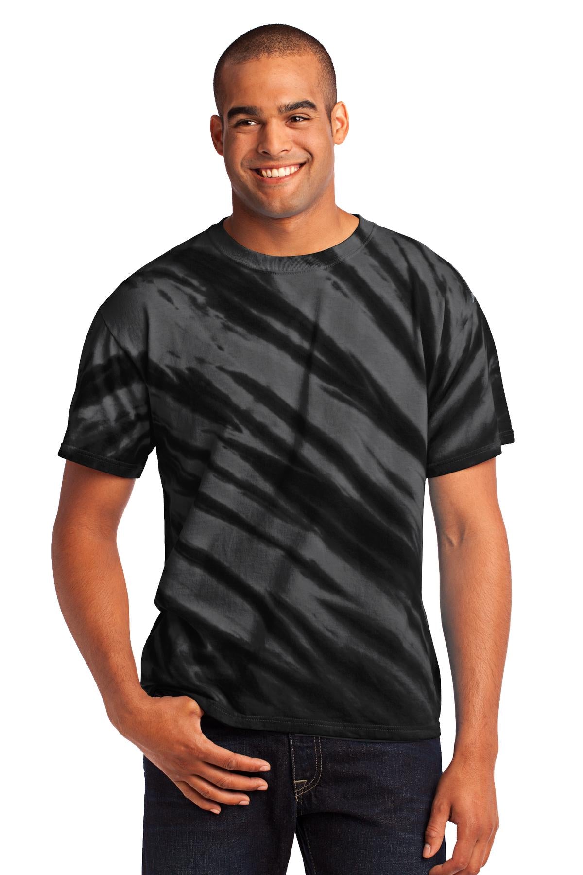 Port & Co ™  Tiger Stripe Tie-Dye Tee. PC148