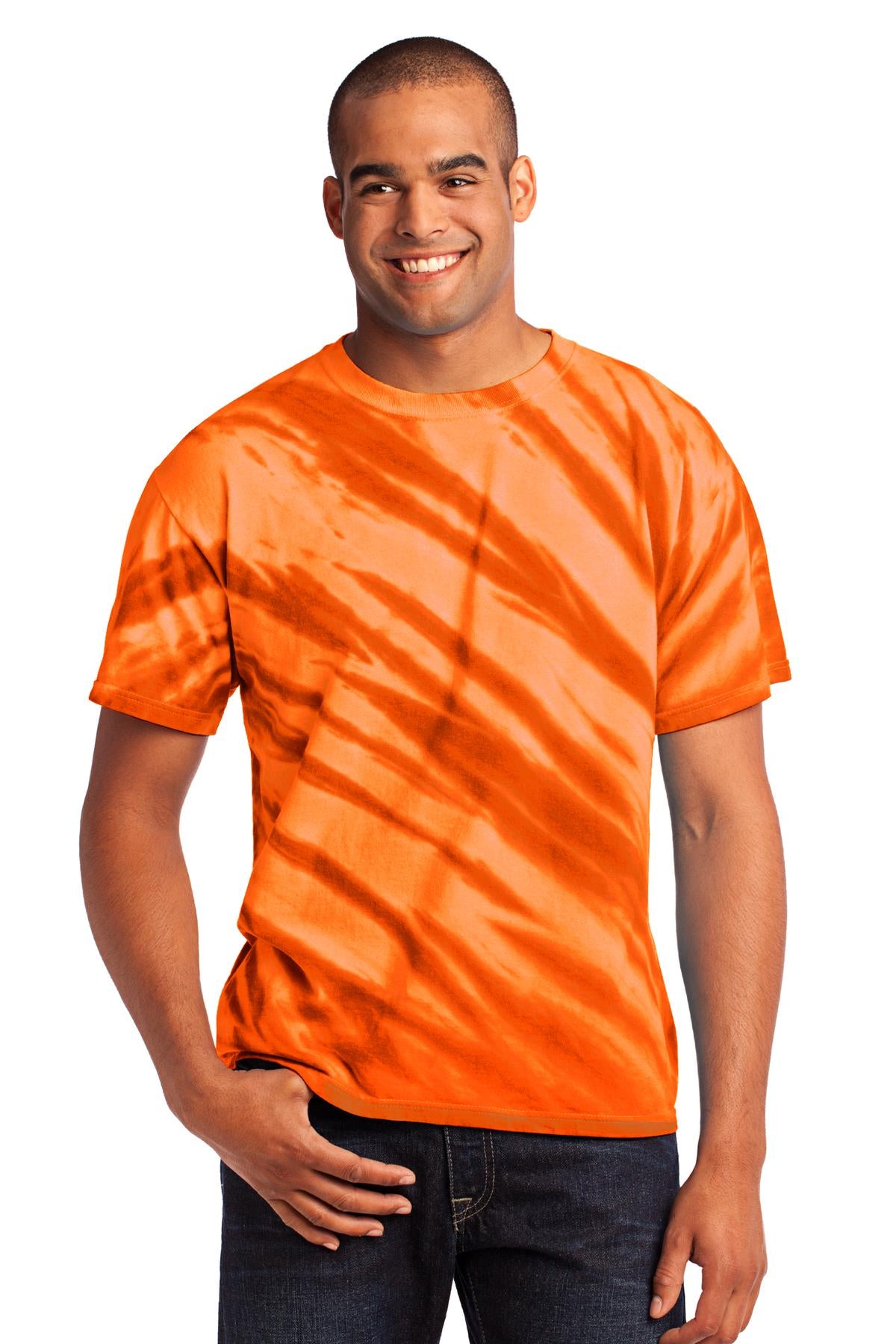 Port & Co ™  Tiger Stripe Tie-Dye Tee. PC148