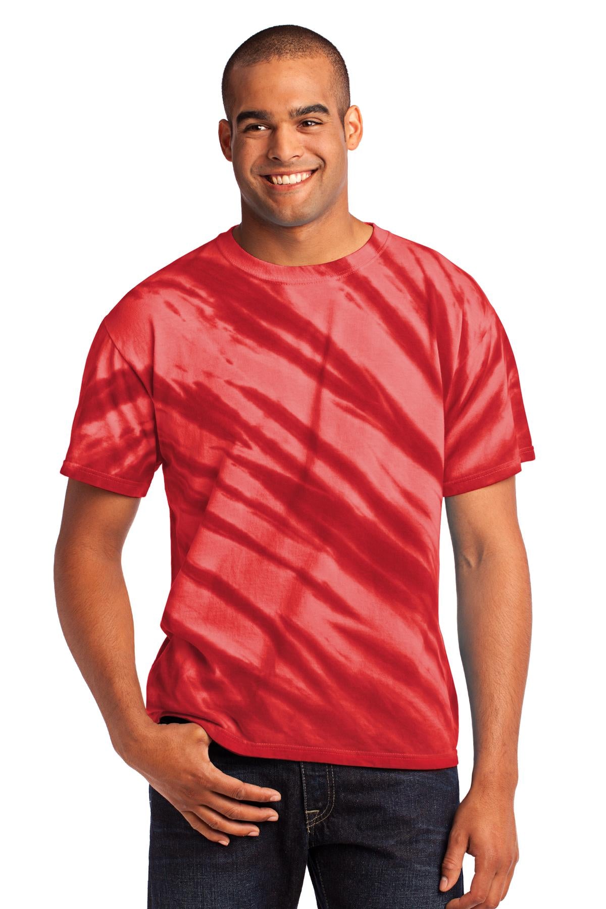 Port & Co ™  Tiger Stripe Tie-Dye Tee. PC148