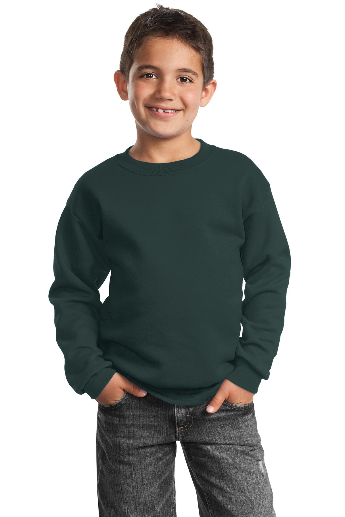Port & Co ™  Youth Core Fleece Crewneck Sweatshirt.  PC90Y
