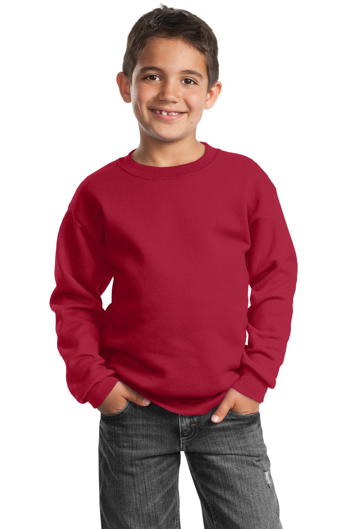 Port & Co ™  Youth Core Fleece Crewneck Sweatshirt.  PC90Y