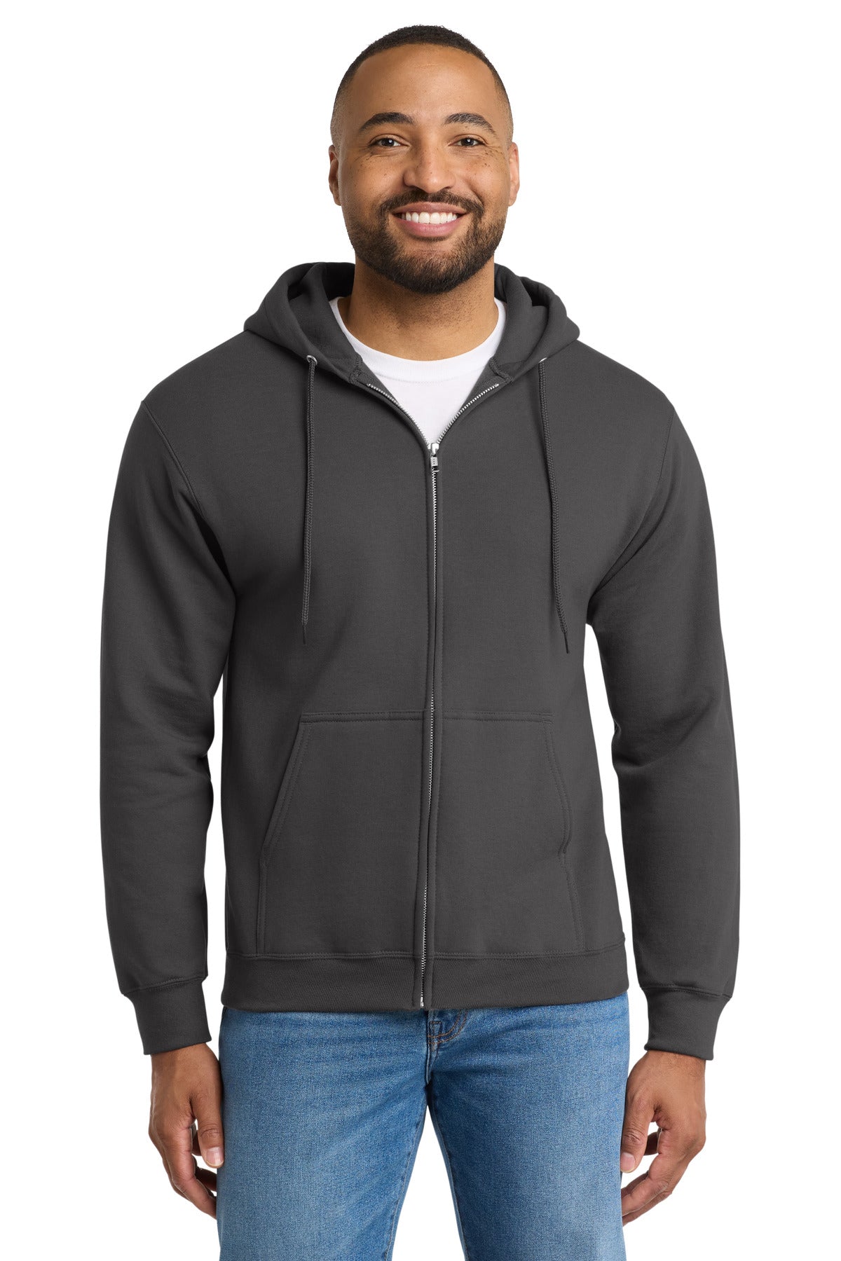 Port & Co ®  Essential Fleece Full-Zip Hooded Sweatshirt.  PC90ZH