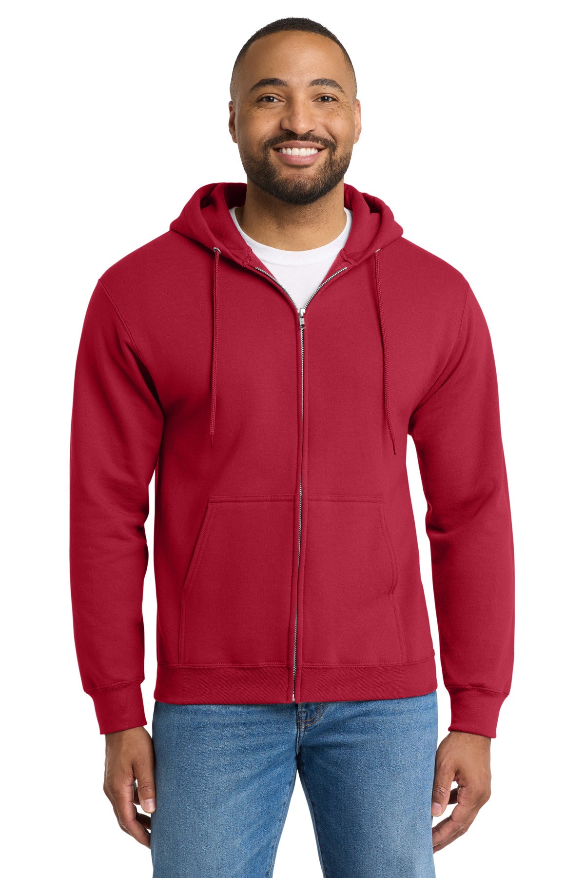 Port & Co ®  Essential Fleece Full-Zip Hooded Sweatshirt.  PC90ZH