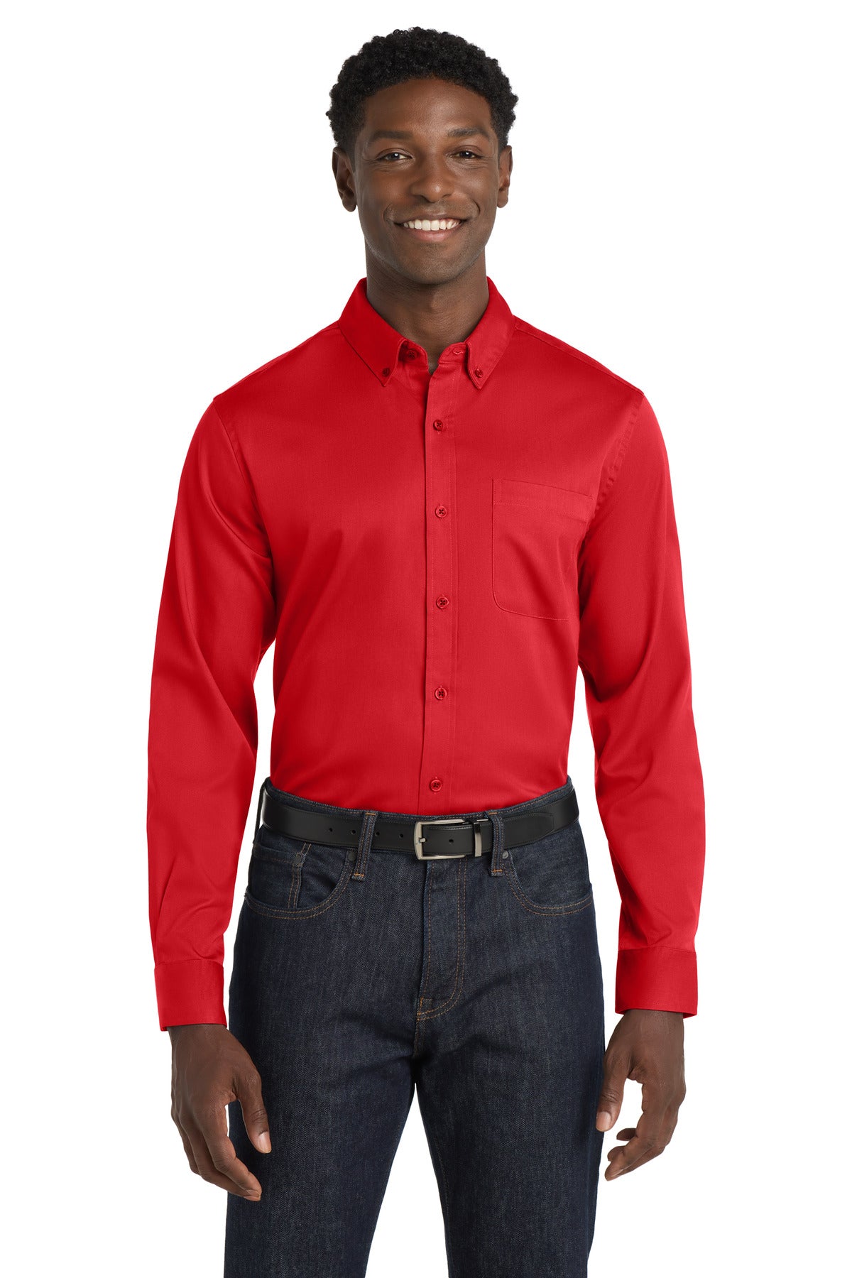 Port Authority ®  Long Sleeve SuperPro React ™  Twill Shirt. W808