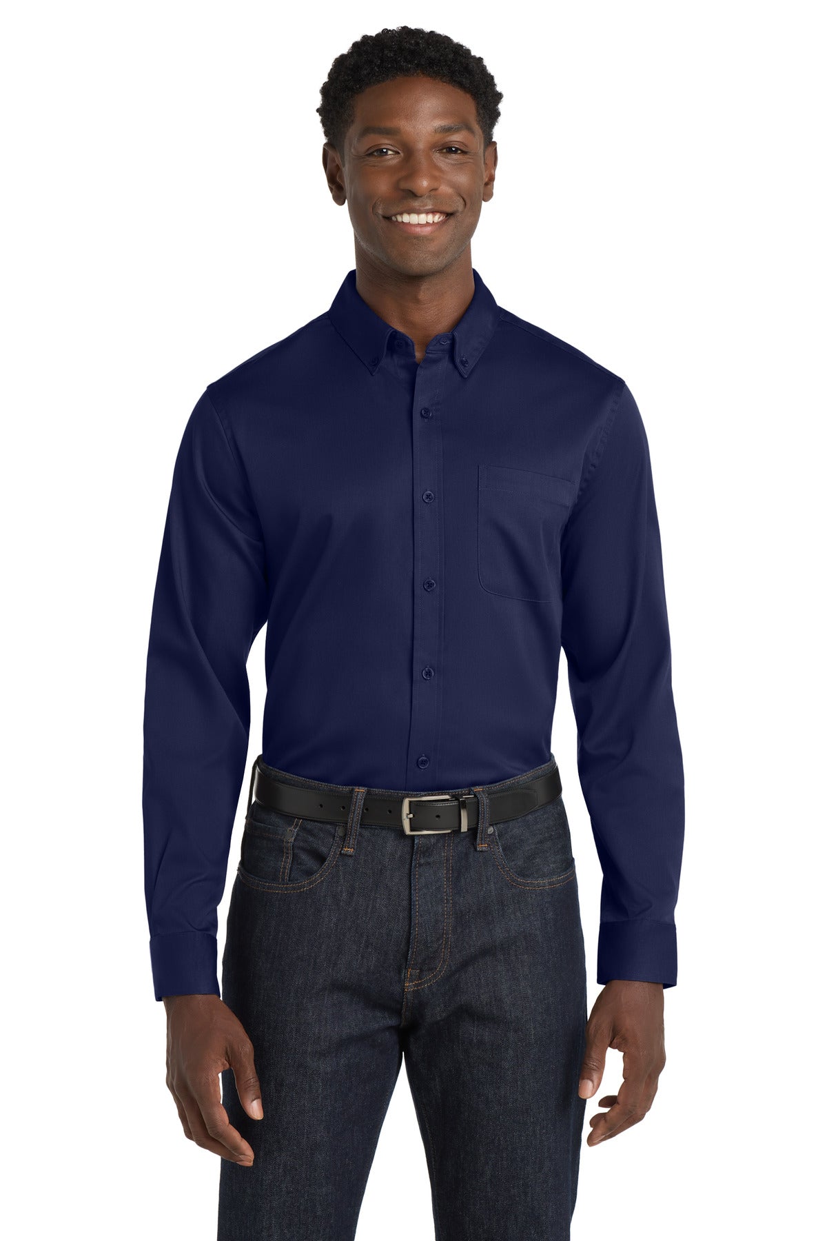 Port Authority ®  Long Sleeve SuperPro React ™  Twill Shirt. W808