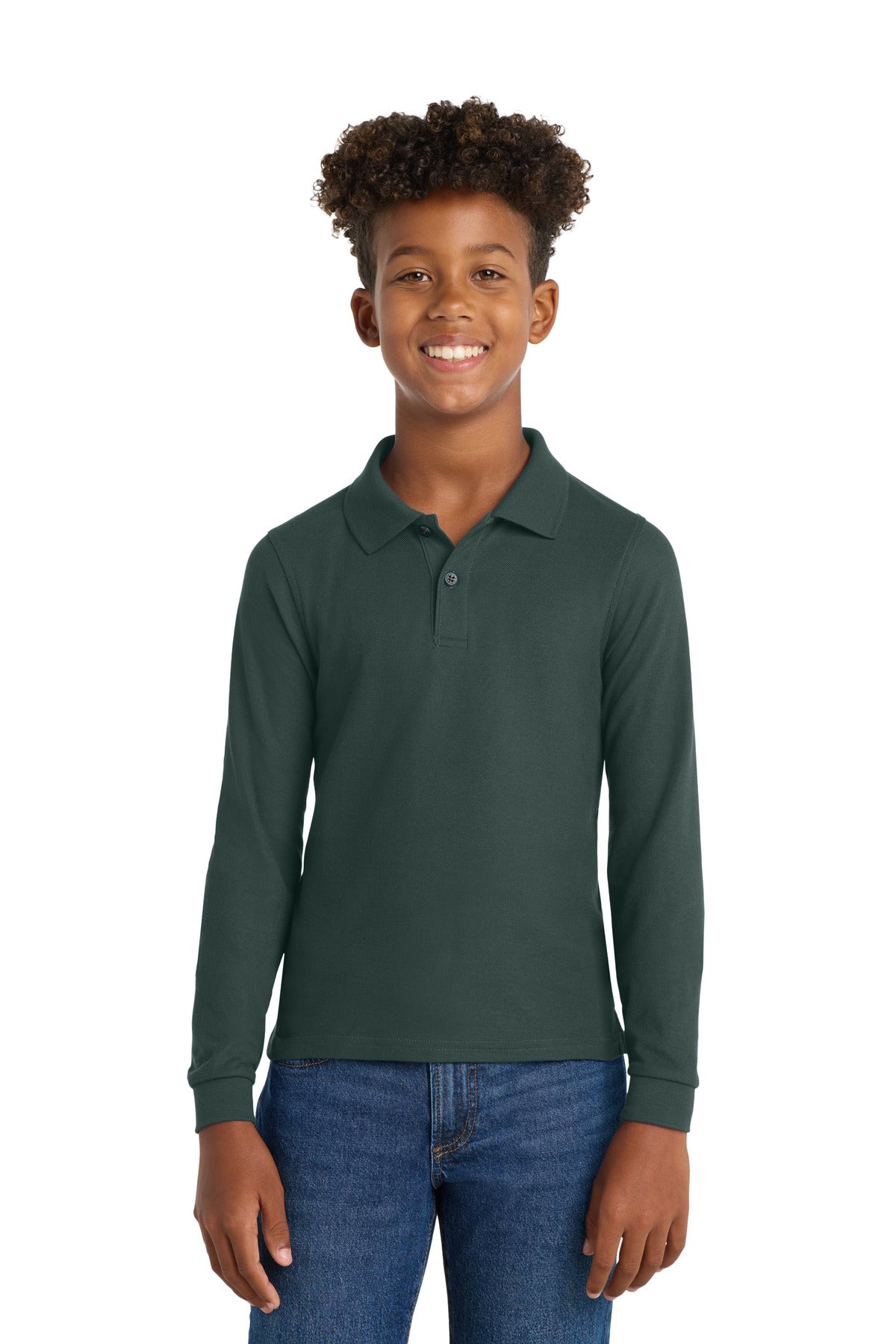 Port Authority ®  Youth Long Sleeve Silk Touch™ Polo.  Y500LS